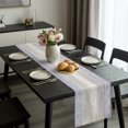 thumbnail image 2 of Purple Grey Table Runner 72 Inches Long,Dining Table Runners Dresser Scarves,Farmhouse Gray Barn Wooden Vintage Striped Kitchen Coffee Tablerunner for Tabletop Party Birthday Holiday Wedding 13"x72", 2 of 8