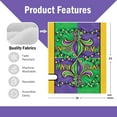 thumbnail image 4 of Mardi Gras Mailbox Cover Magnetic Standard Size 21"x19" Fleur De Lis New Orleans Carnival Decorative Post Letter Box Wrap Decor Beads Masquerade Holiday Garden Yard Outdoor Decoration, 4 of 6