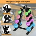 thumbnail image 4 of Troxlin 4‑Tier Dumbbell Storage Rack – Black Star Pattern Weight Holder for Home Gym, Compact Free Weight Organizer Stand(Stand Only), 4 of 9