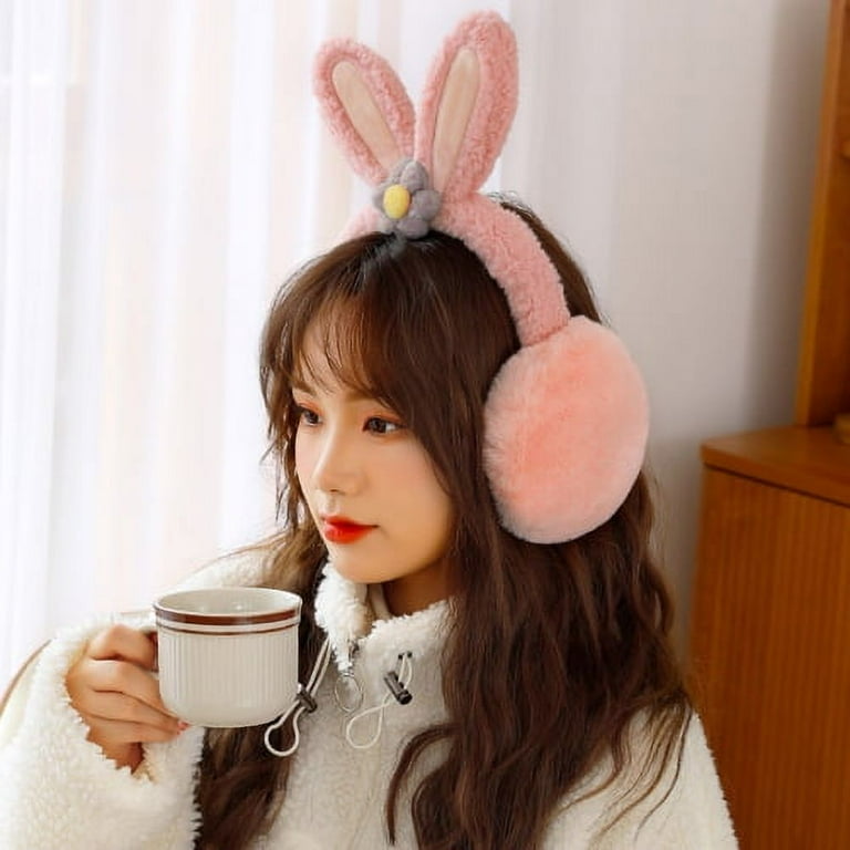 Visland Women Girls Earmuffs, Foldable Fashion Casual Cute Rabbit
