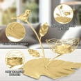 thumbnail image 3 of Accent Collection Golden Metal Tealight Candle Holder, 6" Table Centerpiece Decor, 3 of 6