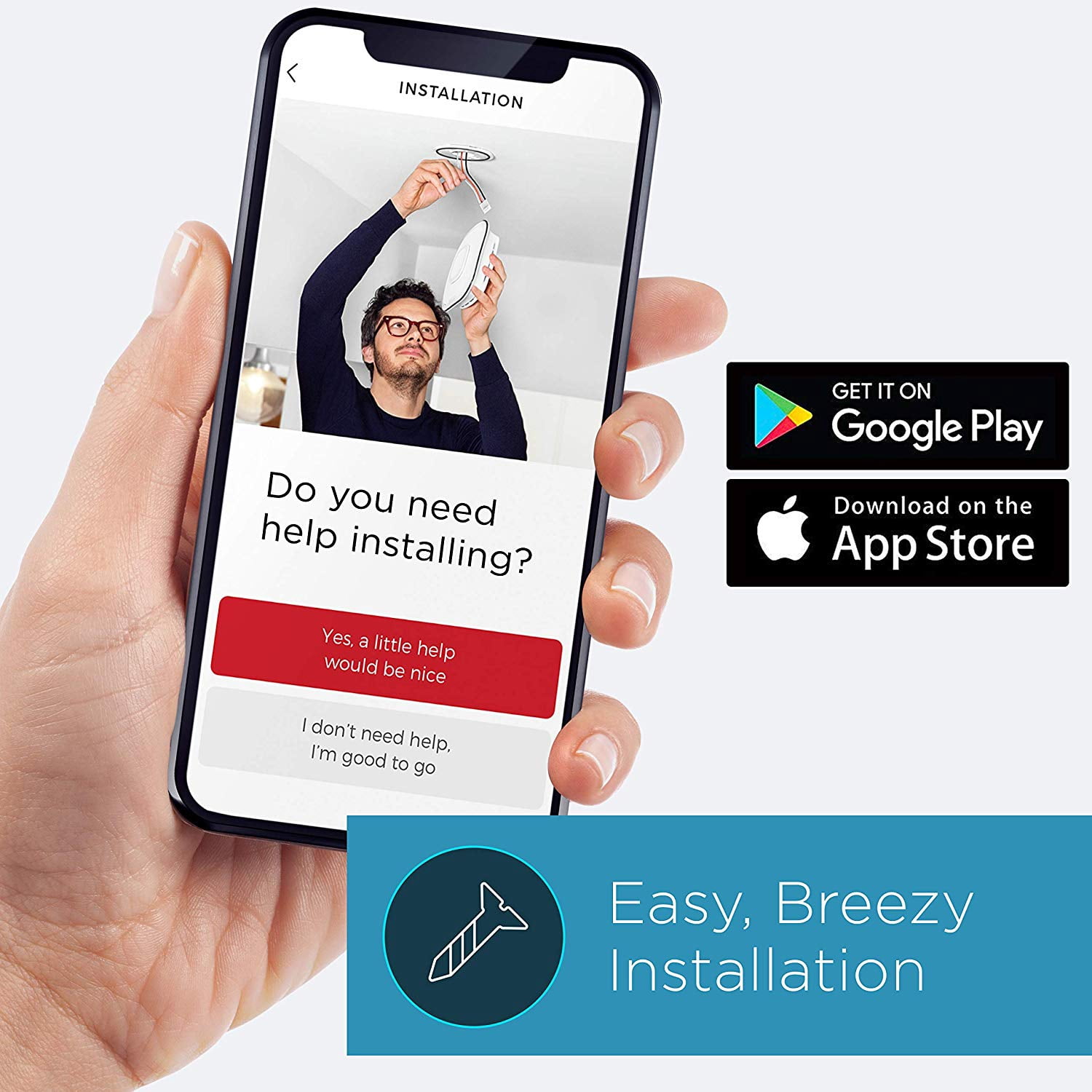 Smart Assistant Enabled Smoke Detector and Carbon Monoxide Detector Alarm with Premium Home Speaker | Onelink Safe & Sound by First Alert