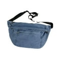 thumbnail image 4 of Riñonera para mujer, bolso de hombro informal, regalo de San Valentín, para viajes diarios, senderismo Azul claro, 4 of 8