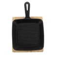 thumbnail image 3 of BRIGHTFUFU 1 Set Skillet Pan Cast Iron Square Non-sticky for Kitchen Use, 3 of 7