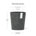 thumbnail image 2 of Ecopots Morinda Durable Modern Round Indoor/Outdoor Recycled Based Composite Orchid Flower Planter, Dark Grey, 5.5", 2 of 4