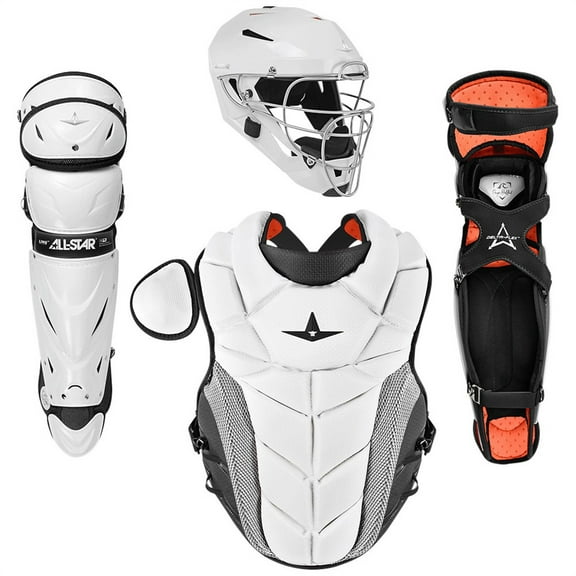 All Star PHX Paige Halstead Fastpitch Softball Catchers Set (Large) White/Black Large