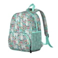 thumbnail image 2 of Bichon Dog Blue Florals Backpack Backpack for School,Cute School Bag,Schoolbag with Adjustable Shoulder Straps & Padded Back,13.8"x11.4"x6", 2 of 6