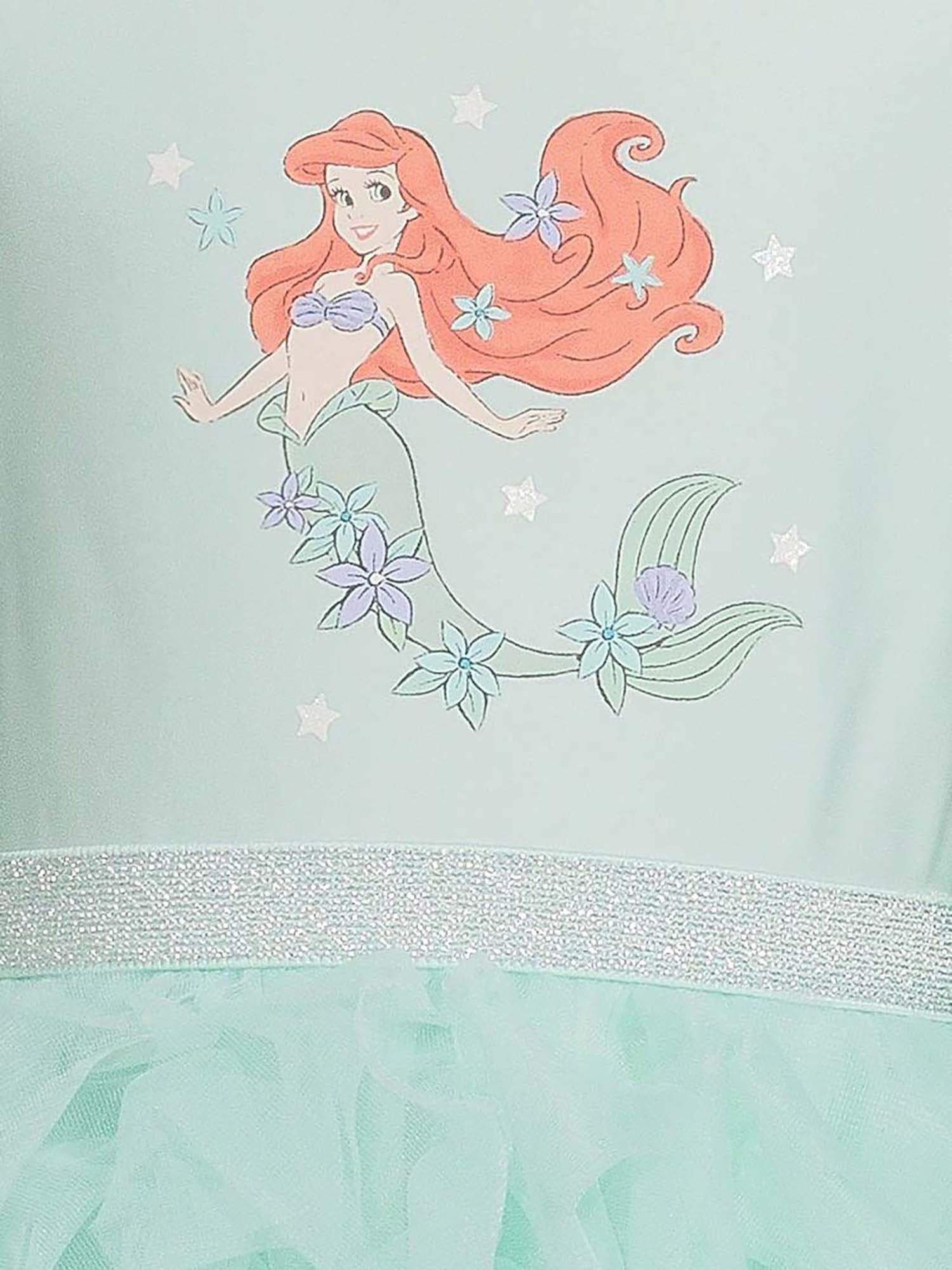 Disney The Little Mermaid Toddler Girl Short Sleeve Tutu Dress, Sizes 12M-5T