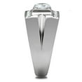thumbnail image 4 of Anillo Color Plata Para Hombres de Acero Inoxidable Linear, 4 of 4