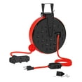 thumbnail image 1 of Wilawels Carrete De Cable De Extensión Retráctil De 30 Pies, Calibre 16/3, Cable De Alimentación Sjtw Con 3 Tomas Eléctricas, Coleta Para Garaje Y Tienda, Disyuntor De 10 Amperios, Placa De Metal, Cer, 1 of 9