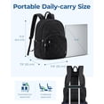 thumbnail image 2 of Travel Laptop Backpack - Water-Resistant College Bag for Women, Stylish Quilted Small Computer Bookbag, 2 of 7
