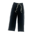 thumbnail image 1 of Pantalones de chándal para figura masculina, vestido de disfraz, Mini pantalón largo de pierna ancha deportivo para muñecos masculinos de 12 pulgadas, negro CUTICAT Pantalones en miniatura, 1 of 8