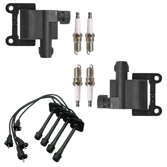 2 Ignition Coils, Wireset and 4 Platinum Spark Plugs Compatible with Toyota Camry RAV4 L4 Replacement for UF180 Fits select: 2000 TOYOTA CAMRY CE/LE/XLE, 2001 TOYOTA CAMRY LE/XLE