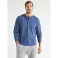 thumbnail image 6 of Free Assembly Men's Cozy Raglan Henley Shirt with Long Sleeves, Sizes XS-3XL, 6 of 8