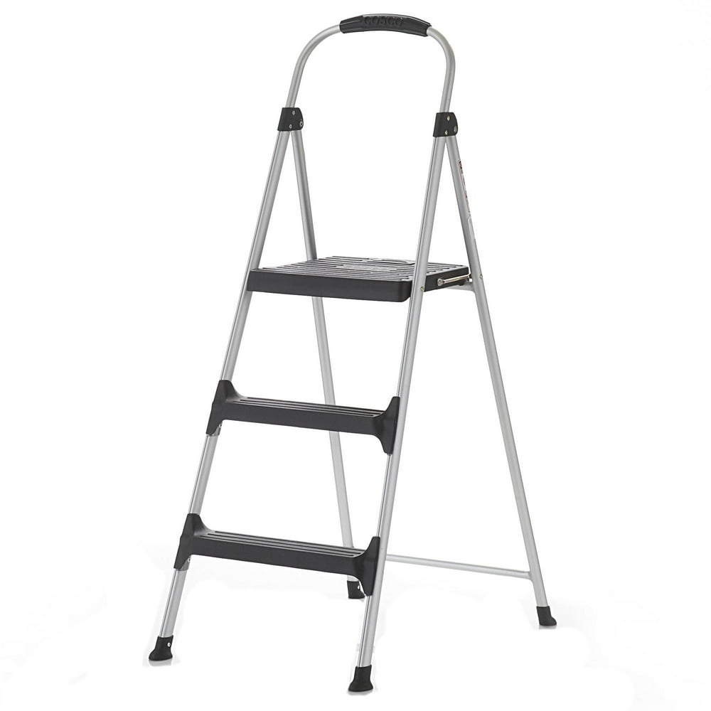 COSCO Signature 3-Step Step Stool w/ Plastic Steps, 8 Ft. Max Reach, ANSI Type 2, 225 pound 
