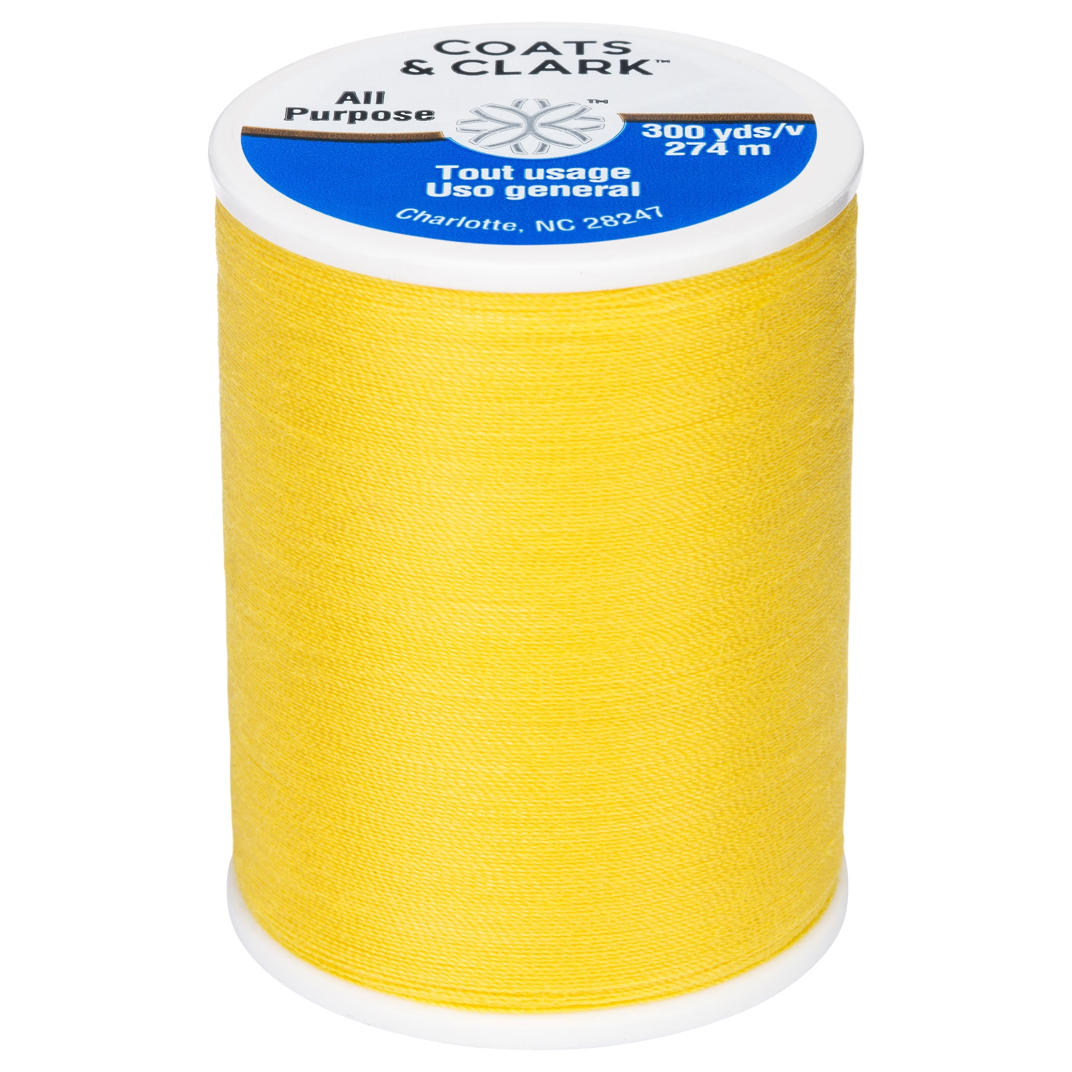 (3 pack) Coats & Clark Dual Duty Plus Hand Quilting Sun Yellow Thread, 300 Yards