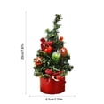 thumbnail image 3 of Christmas Tree 7.9inches Artificial Small Christmas Tree Ornament Mini Christmas Tree Flocked Tabletop Tree with Hanging Ornaments for Christmas Desktop Bedroom Home Indoor Decoration, 3 of 7