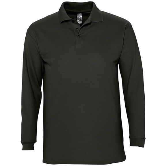 SOLS Mens Winter II Long Sleeve Pique Cotton Polo Shirt