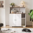 thumbnail image 3 of Gaderth Dog-Proof Modern Cat Litter Box Furniture Enclosure, Cat House with Adjustable Shelf, Charging Station, Storage & Organization Fits Most Self-Cleaning Litter Boxes, 3 of 7