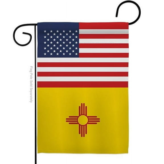 Americana Home & Garden G142786-BO 13 x 18.5 in. USA New Mexico American State Vertical Garden Flag with Double-Sided House Decoration Banner Yard Gift