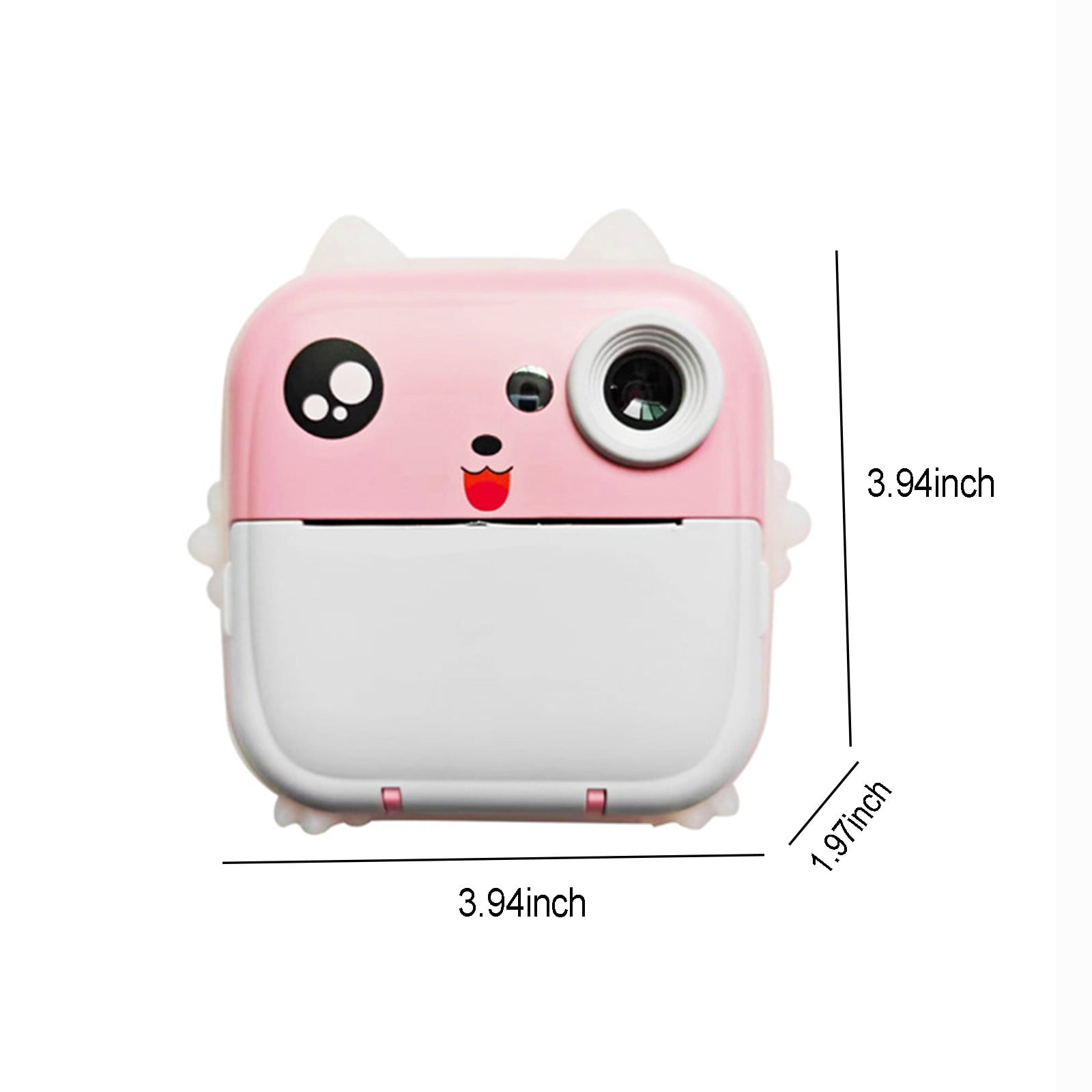 Tarmeek Instant Print Camera for Kids, 1080P HD Digital Camera with Inkless Thermal Printing, 12MP Dual Lens Rotatable Selfie Camera, Portable Mini Photo Camera with 3 Rolls Paper, Pink