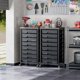 thumbnail image 2 of Carrito de almacenamiento SYKIARIOL de 8 cajones con tapa de madera, negro, 2 of 7