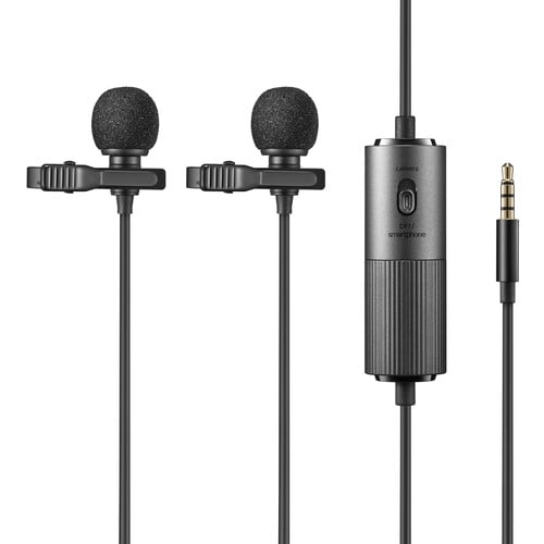 Micrófono Lavalier Dual Omnidireccional Godox LMD-40C, con conector TRRS de 3.5 mm Godox Micrófono LMD-40C.