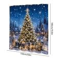 thumbnail image 3 of Dongrens Christmas Shower Curtain, Winter Xmas Tree Printed Waterproof Bath Curtain with Hooks for Bathroom Home Holiday Decor, 59x71 Inch, 3 of 6