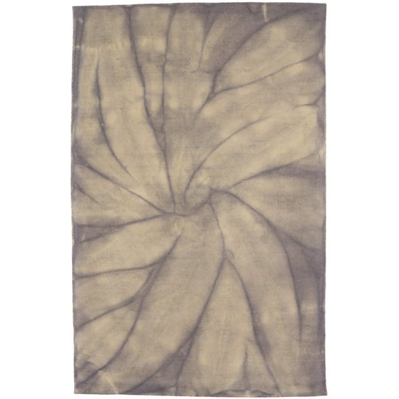 Pastel Purple Tie-Dye 5X8 Hand-Tufted Modern Rug