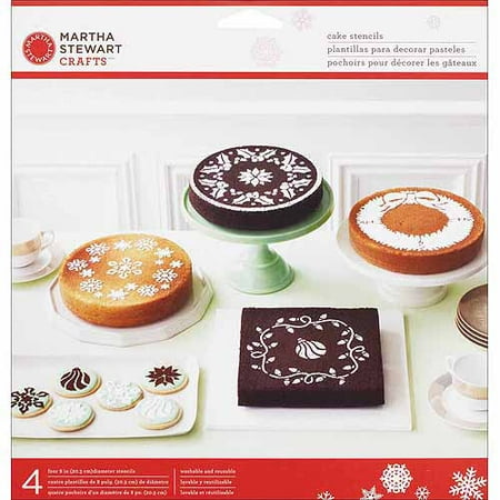 Holiday Cake Stencils 4/pkg-