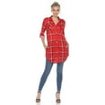 thumbnail image 3 of White Mark Women's Missy and Plus Size Plaid Printed Light-Weight Tunic Top, 3 of 10