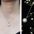 thumbnail image 3 of Rosec Jewels Certified Lab Grown Diamond Pendant Necklace - EF-VS Quality - Round Necklace with Chain - Ready to Gift, 14K White Gold, 3 of 8