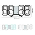 thumbnail image 3 of Horloge Murale Numérique 3D LED & Réveil de Bureau Décoration Maison Salon, 3 of 14