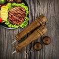 thumbnail image 4 of Salt and Pepper Grinders Set,10Inch Updated Manual Wooden Pepper Shaker Set,Oak Wood Salt Mill Pepper Grinder Set Refillable with Adjustable Ceramic Rotor 2Pack, 4 of 5