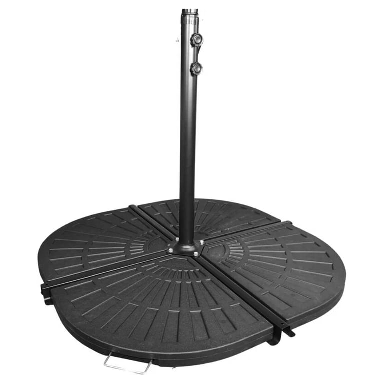DMORA - Semi Base Per Ombrellone In Resina, Colore Nero, Misure 50 X 31