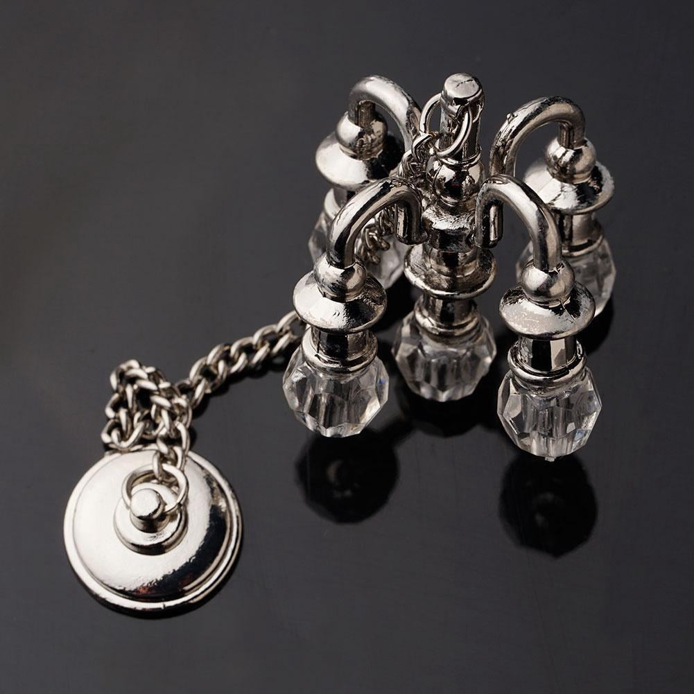 Newest Mini Dollhouse Dolls House Decoration Miniature Chandelier Lamp