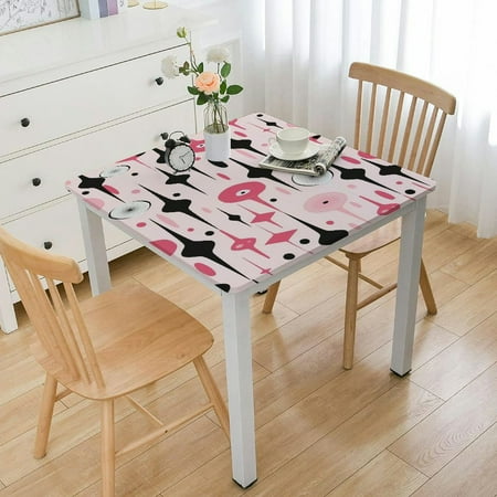 

ARISTURING Atomic Age Mid Century Modern Starburst Square Table Cover for Picnic Dining Kitchen Farmhouse 100% Polyester Fiber 52*52
