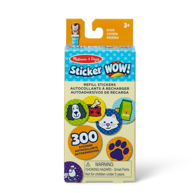 Melissa & Doug Sticker Wow 300+ Refill Stickers For Sticker Stamper Arts And Crafts Fidget Toy Collectibles - Dog Pets Theme, Assorted (Stickers Only), Creative Play For Girls And Boys 3+