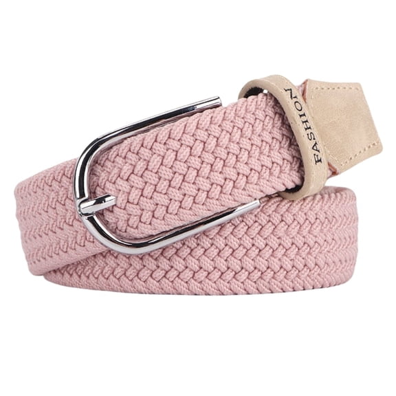 TELOLY Stretch Belt, Elastic Belts Braided Belt Colorful Woven Belts for Teenagers, Boys, Girls, Women, Students,Pink