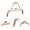 thumbnail image 4 of Uxcell Metal Purse Frames, 8.07" 2Pack Kiss Lock Clasp Frame for Coin Bags DIY, Gold, 4 of 6
