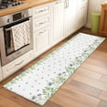 thumbnail image 2 of Runner Rugs 2x6 Ft, Farmhouse Botancial Non Slip Area Rugs for Kitchen Bedroom Entryway, Pastoral Daisy Leaves Watercolor Washable Carpet Runner Rug Floor Mats for Bedroom Home Decor, 2 of 8