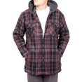 thumbnail image 4 of Visive Men's Sherpa-Lined Flannel Hoodie Jacket - Warm Zip-Up Layer for Cold Weather - Classic Fleece Plaid Pattern - Perfect for Hiking, Camping, & Everyday Winter Wear - Durable & Fashion-Forward, 4 of 6