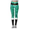 thumbnail image 1 of Gibobby Leggins termicos mujer Pantalones estampados de Navidad personalizados para mujer, mallas navideñas de muñeco de nieve para fiesta de Santa(Verde,G), 1 of 5