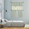 thumbnail image 5 of Sage Green Buffalo Plaid Kitchen Curtains, Farmhouse Green White Checkered Kitchen Curtains and Valances Set of 3, Light Filtering Tailored Tier Curtain 24 Inch Length Drapes for Cafe Sink Bedroom, 5 of 8