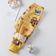 thumbnail image 2 of NIEWTR Children's Thermal Pants Pants Winter Pants Cute Jogging Pants Warm Tights Elastic Waist Sweatpants Warm Pants Girls Leggings Cotton Stretchy Kids Pants(B-Yellow,6-7 Years), 2 of 8