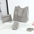 thumbnail image 3 of KMYY 4 Pcs Women Lychee Texture Tote Crossbody Shoulder Bag Clutch Card Holder, 3 of 8