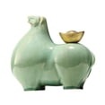 thumbnail image 2 of Estatua de caballo BLESIY Cerámica Adorno decorativo Escultura de animal Verde, 2 of 8