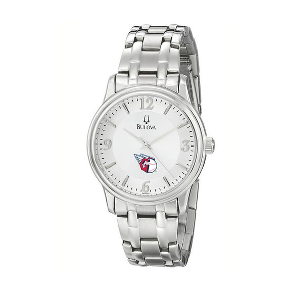 Men's Bulova Silver Cleveland Guardians Stainless Steel Watch