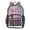 Three-color Vertical Stripes, variant on Iauyy Clear Backpack Heavy Duty PVC Transparent Backpack for College Workplace, Three-color Vertical Stripes