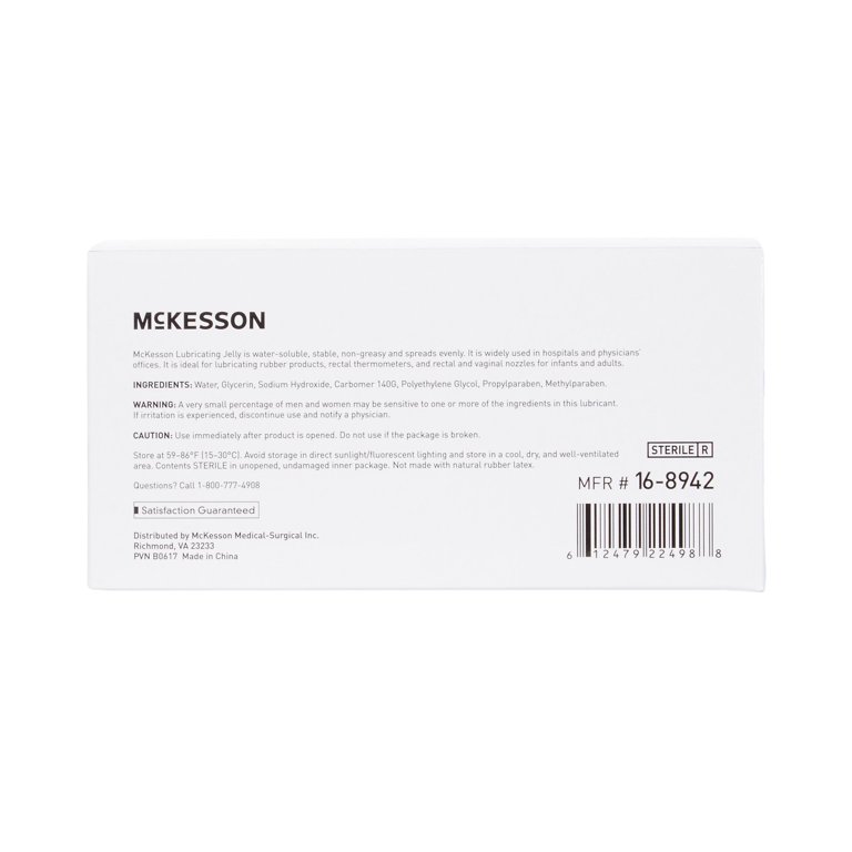 McKesson Lubricating Jelly, 3 Gram, Individual Packet - 144/Box McKesson Lubricating Jelly, 3 Gram, Individual Packet - 144/Box